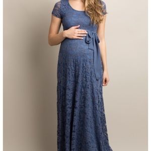 Pinkblush Lace Maternity Dress 👗🦋